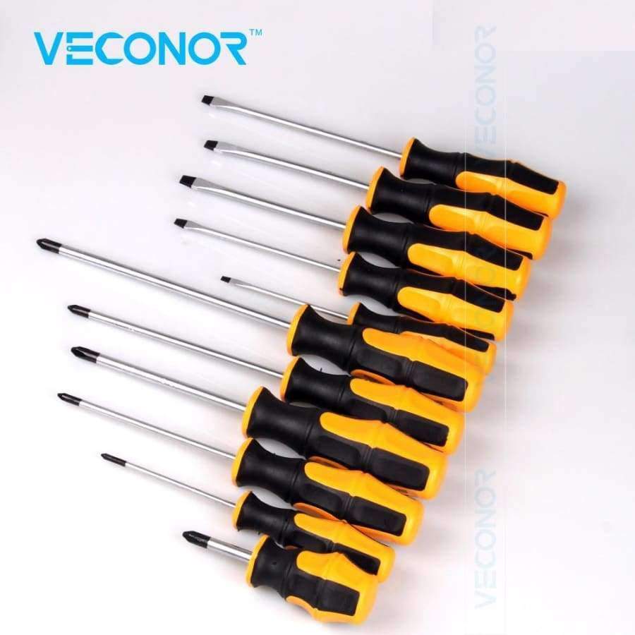 Planet Gates Veconor 11 pieces screwdriver set phillips cross head slot type screwdriving tools household repair hand tool