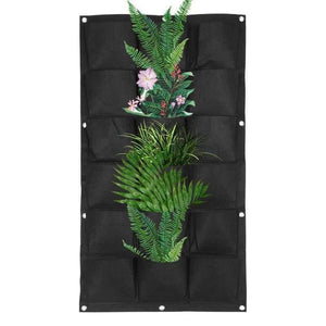 Planet Gates Vegetable Plant Wall Hanging Garden Vertical Gardening 7/12/15/18 Pockets Black Felt Fabric Grow Bag Pots Garden Supplies