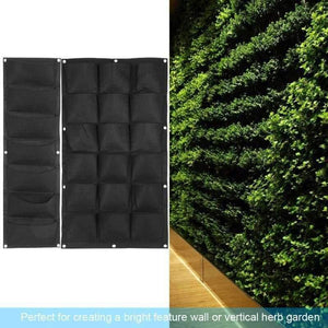 Planet Gates Vegetable Plant Wall Hanging Garden Vertical Gardening 7/12/15/18 Pockets Black Felt Fabric Grow Bag Pots Garden Supplies