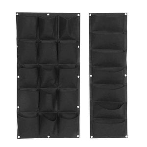 Planet Gates Vegetable Plant Wall Hanging Garden Vertical Gardening 7/12/15/18 Pockets Black Felt Fabric Grow Bag Pots Garden Supplies