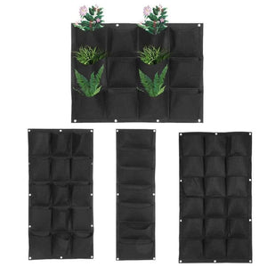 Planet Gates Vegetable Plant Wall Hanging Garden Vertical Gardening 7/12/15/18 Pockets Black Felt Fabric Grow Bag Pots Garden Supplies