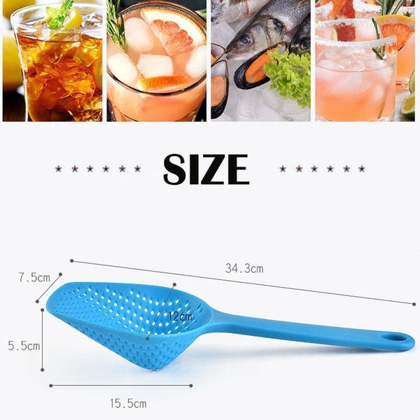 Planet Gates Vegetable Strainer Cooking Shovels Vegetable French Fries Strainer Scoop Nylon Spoon Large Colander Soup Filter Kitchen Tools