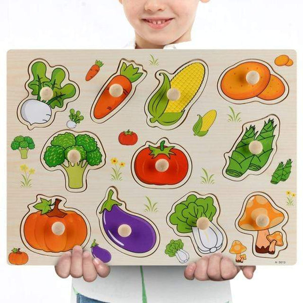 Planet Gates Vegetables 01 3D Puzzles Wooden Learning Toys for Kids Alphabet  Animal Fruit Transportation Vegetables Shape Baby Early Educational Toy