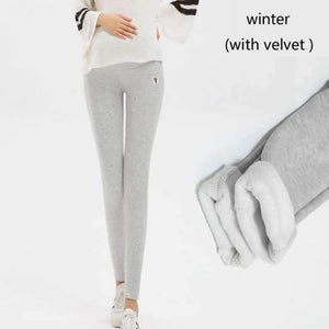 Planet Gates Velvet gray / L 4XL Winter Velvet Pants For Pregnant Women Maternity Leggings Warm Clothes Thickening Pregnancy Trousers Maternity Clothing