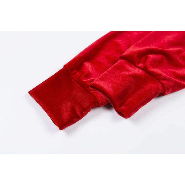 Planet Gates velvet long sleeve hooded loose crop tops pants 2 pieces sets 2018 autumn winter women fashion sexy casual hoodies set