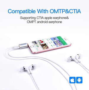 Planet Gates Vention 3.5mm Earphone Audio Splitter Connecter Adapter with mic 1 Male to 2 Female Audio Adapter For Headphone PC Mobile Phone