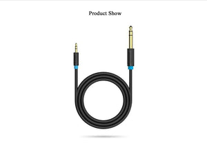 Planet Gates Vention 3.5mm to 6.35mm Adapter Aux Cable for Mixer Amplifier Gold Plated 3.5 Jack to 6.5 Jack 0.5m 3m 5m Aux Cabo Male to Male