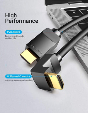 Planet Gates Vention HDMI Cable 4K HDMI 2.0 Cable HDMI 90/270 Degree Angle Adapter for Apple TV PS4 Splitter Video Audio 90 Degree HDMI Cable