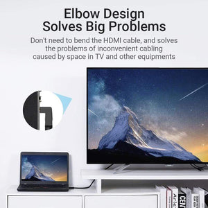 Planet Gates Vention HDMI Cable 4K HDMI 2.0 Cable HDMI 90/270 Degree Angle Adapter for Apple TV PS4 Splitter Video Audio 90 Degree HDMI Cable