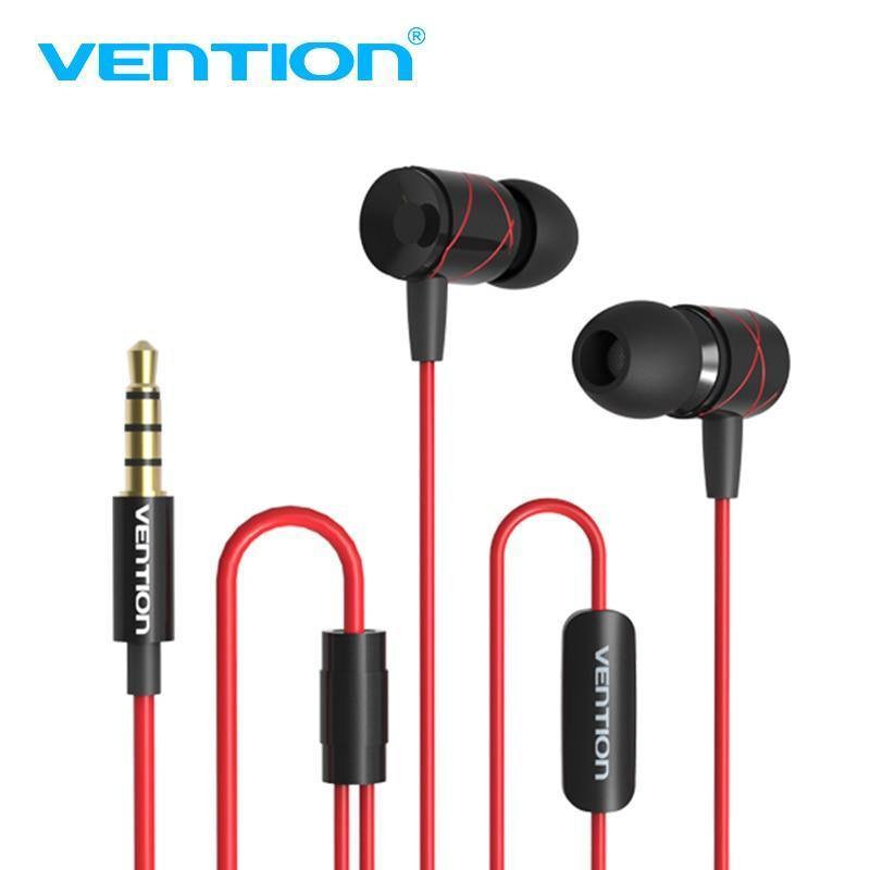 Planet Gates Vention In Ear Earphone Metal Noise Cancelling In-Ear Earpiece with Microphone for iphone Xiaomi Samsung Huawei LG Mobile Phone