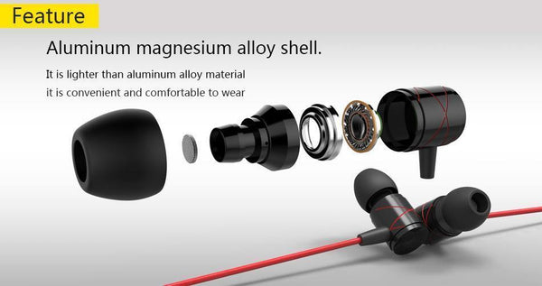 Planet Gates Vention In Ear Earphone Metal Noise Cancelling In-Ear Earpiece with Microphone for iphone Xiaomi Samsung Huawei LG Mobile Phone
