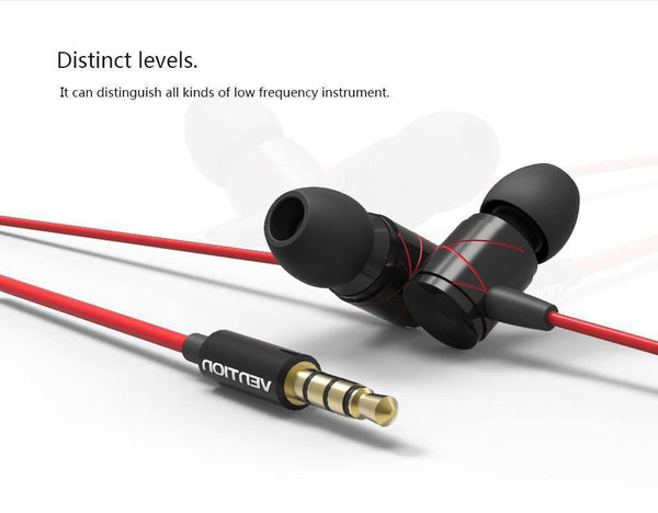 Planet Gates Vention In Ear Earphone Metal Noise Cancelling In-Ear Earpiece with Microphone for iphone Xiaomi Samsung Huawei LG Mobile Phone