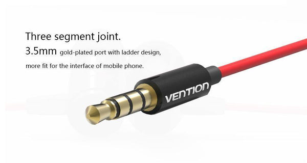Vention In Ear Earphone Metal Noise Cancelling In-Ear Earpiece with Microphone for iphone Xiaomi Samsung Huawei LG Mobile Phone - Planet Gates
