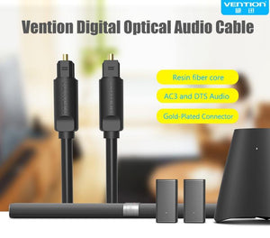 Planet Gates Vention Optical Fiber Audio Cable Toslink Digital SPDIF Cable 1m 2m 3m 5m For Blu-ray CD DVD player Xbox 360 PS3 Mini Disc AV ne