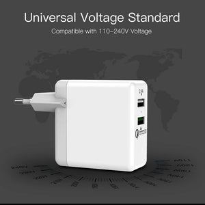 Planet Gates Vention Quick Charger 3.0 2 port USB Charger EU Plug White Mobile Phone Charger For XiaoMi HTC Google QC3.0 Fast Wall Charger