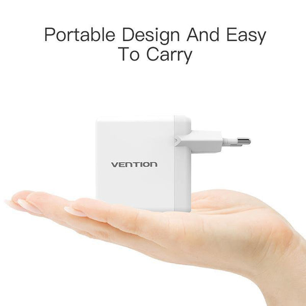 Planet Gates Vention Quick Charger 3.0 2 port USB Charger EU Plug White Mobile Phone Charger For XiaoMi HTC Google QC3.0 Fast Wall Charger
