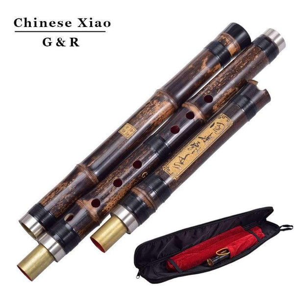 Planet Gates Vertical Bamboo Flute Xiao 8 Holes Accurately Tuned Chromatic Music Instrument G/F Key Dong Xiao Three Sections Flauta