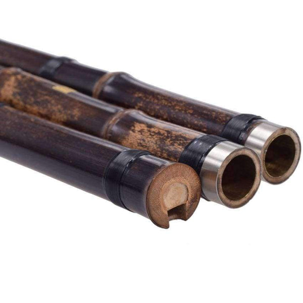Planet Gates Vertical Bamboo Flute Xiao 8 Holes Accurately Tuned Chromatic Music Instrument G/F Key Dong Xiao Three Sections Flauta
