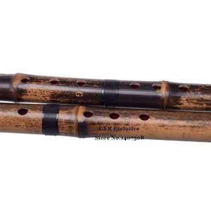 Planet Gates Vertical Bamboo Flute Xiao 8 Holes Accurately Tuned Chromatic Music Instrument G/F Key Dong Xiao Three Sections Flauta