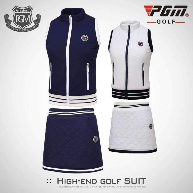 Planet Gates vest navy blue / S Golf Jacket Clothes Women Thicken Velvet Suits Spring Vests Lady Skirts Set Safety Pants Inside Sportswear Ball Clothes