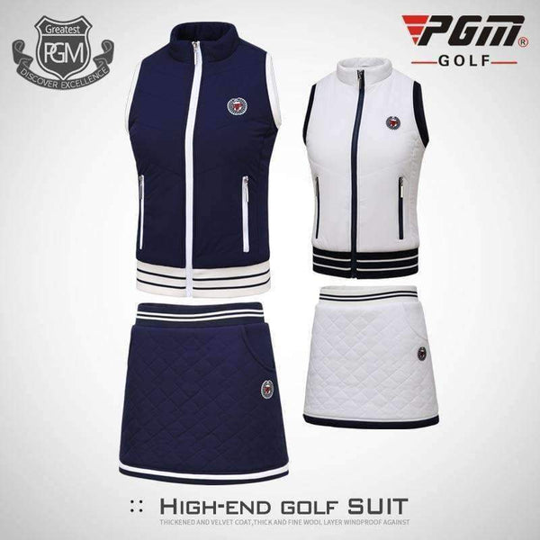 Planet Gates vest navy blue / S Golf Jacket Clothes Women Thicken Velvet Suits Spring Vests Lady Skirts Set Safety Pants Inside Sportswear Ball Clothes