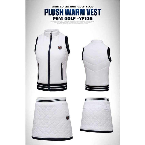 Planet Gates vest navy blue / S Golf Jacket Clothes Women Thicken Velvet Suits Spring Vests Lady Skirts Set Safety Pants Inside Sportswear Ball Clothes