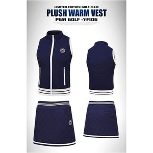 Planet Gates vest navy blue / S Golf Jacket Clothes Women Thicken Velvet Suits Spring Vests Lady Skirts Set Safety Pants Inside Sportswear Ball Clothes