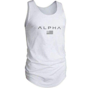 Planet Gates Vest White / Asian M Gym T Shirt Men Running Shirt Summer Vest Cotton Breathable Mens Tank Top Gym Workout Fitness T-Shirt Sport Shirt MMA