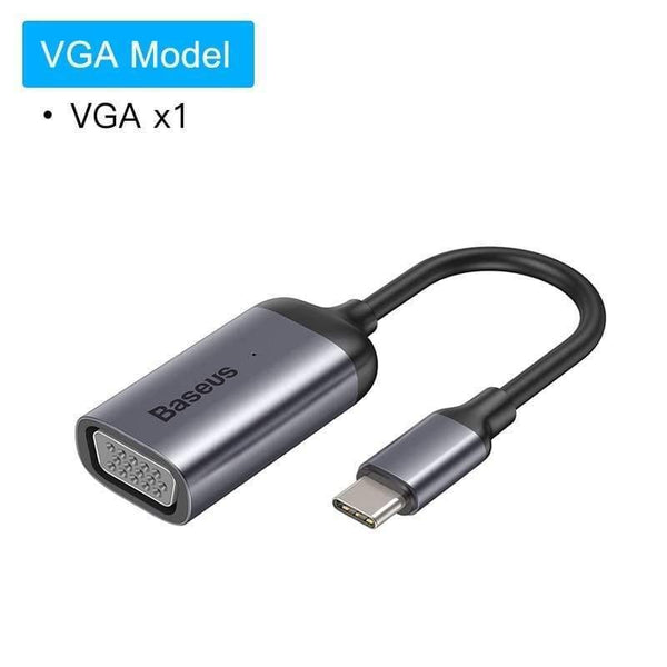 Baseus Multi USB C HUB USB 3.0 HDMI VGA USB Splitter Type C Adapter for MacBook Pro PC Accessories PD Charging Type C HUB
