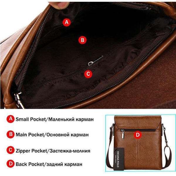 Planet Gates VICUNA POLO Vintage Fashion Mens Leather Bag Brand Casual Business Mens Bag High Quality New Mens Travel Crossbody Bag Promotion