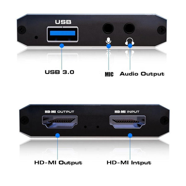 Planet Gates Video Capture Card for Live Streaming 1080P 4K USB3.0 HDMI Video Capture Card Switch Game for PS4 Xbox Recording Box