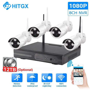 Planet Gates Video Surveillance Camera System Wireless CCTV Kit 1080P Ip NVR Kit Ip Camera Outdoor Security System Video Surveillance Kit