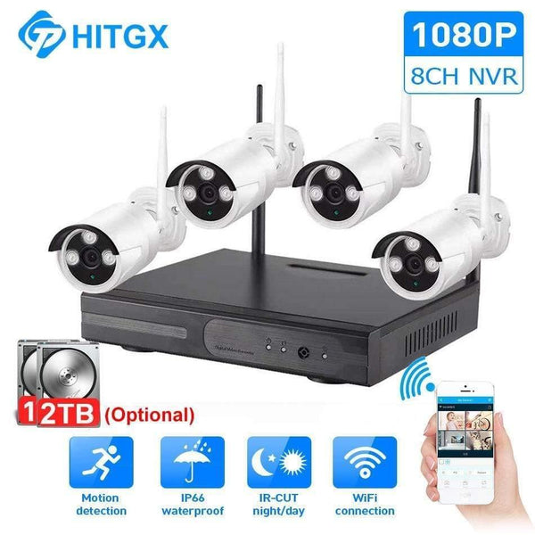 Planet Gates Video Surveillance Camera System Wireless CCTV Kit 1080P Ip NVR Kit Ip Camera Outdoor Security System Video Surveillance Kit