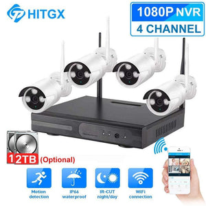 Planet Gates Video Surveillance Camera System Wireless CCTV Kit 1080P Ip NVR Kit Ip Camera Outdoor Security System Video Surveillance Kit