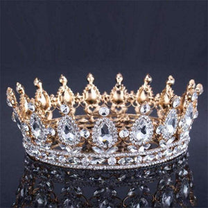 Planet Gates Vintage Baroque Queen King Bride Tiara Crown For Women Headdress Prom Bridal Wedding Tiaras and Crowns Hair Jewelry Accessories