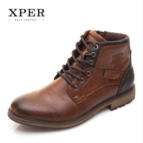 Planet Gates Vintage Brown / 7 / China XPER Autumn Winter Men Boots Big Size 40-48 Vintage Style Men Shoes Casual Fashion High-Cut Lace-up Warm Hombre #XHY12504BR