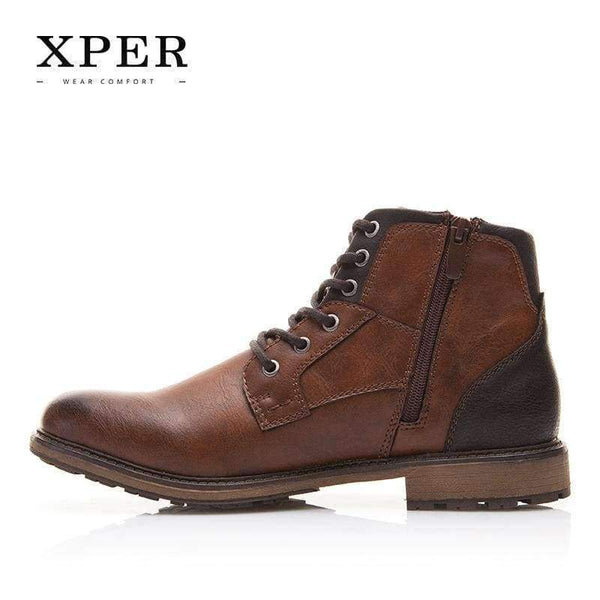 Planet Gates Vintage Brown / 7 / China XPER Autumn Winter Men Boots Big Size 40-48 Vintage Style Men Shoes Casual Fashion High-Cut Lace-up Warm Hombre #XHY12504BR