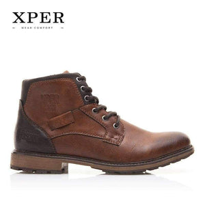 Planet Gates Vintage Brown / 7 / China XPER Autumn Winter Men Boots Big Size 40-48 Vintage Style Men Shoes Casual Fashion High-Cut Lace-up Warm Hombre #XHY12504BR