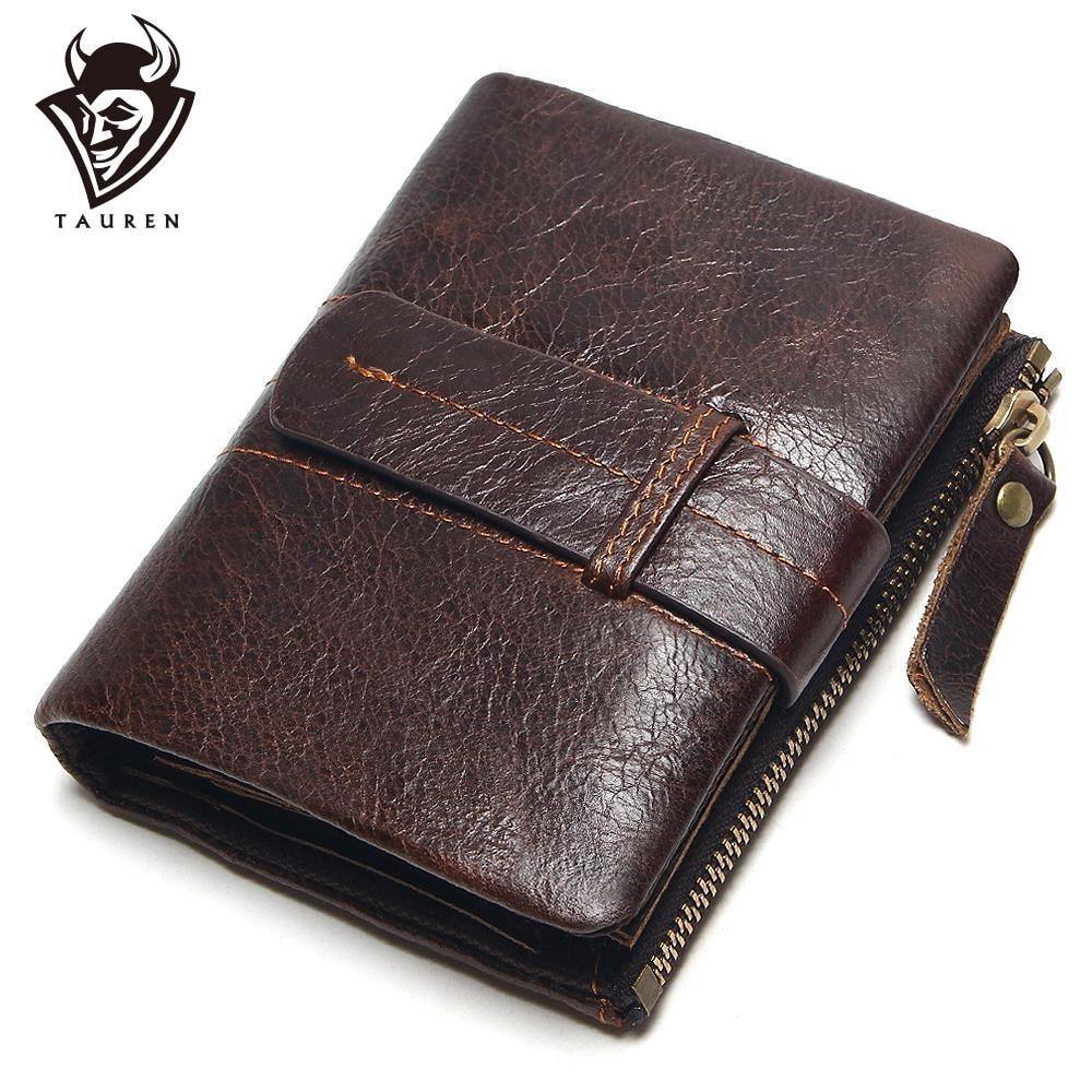 Planet Gates Vintage Casual 100% Real Genuine Leather Oil Cowhide Men Mini Wallets Holder Coin Purse Pockets Small Men Wallet Coin Purse