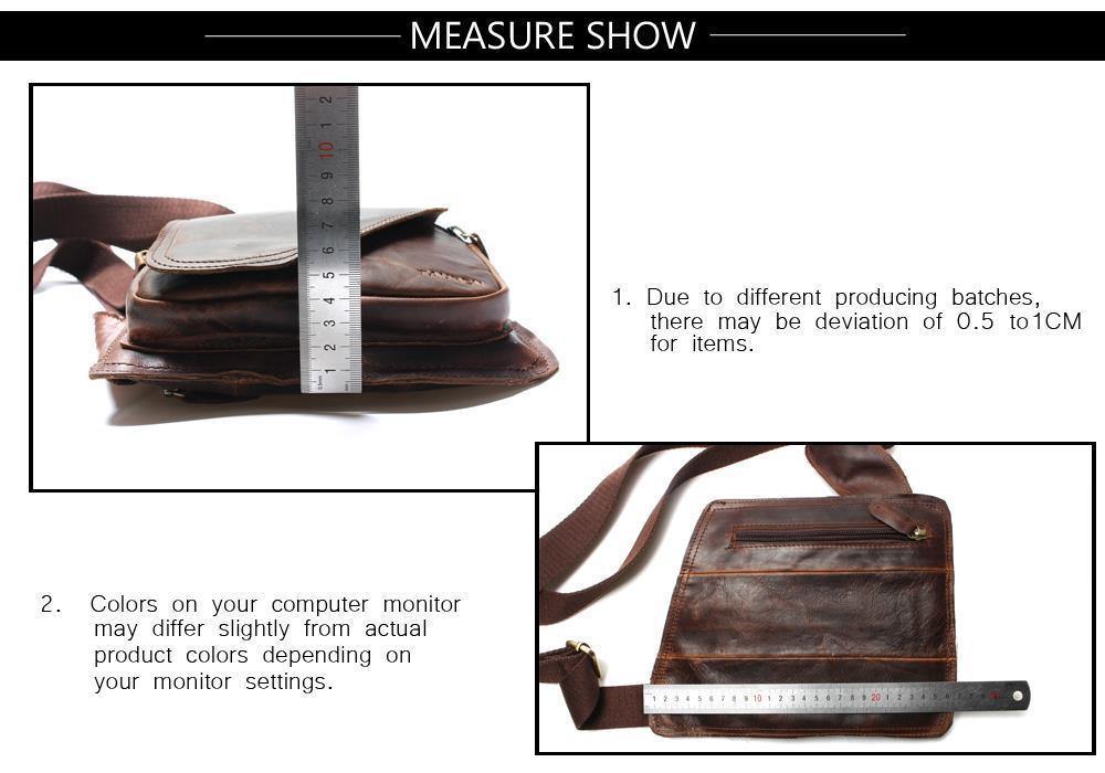 Planet Gates Vintage Casual Crazy Horse Leather Genuine Cowhide Men Chest Bag Small Messenger Bags For Man  Shoulder Bags