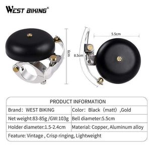 Planet Gates Vintage Classic Bicycle Bell Ring Cycling Bike Brass Alloy Handlebar Retro Upgrades Cycling Bike Warning Horn Loud