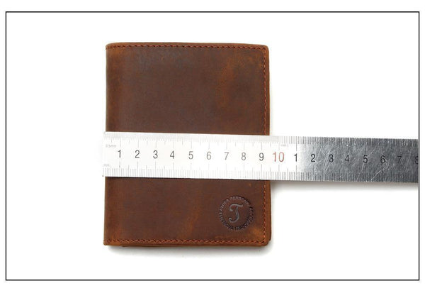 Planet Gates Vintage Crazy Horse Handmade Leather Men Wallets Multi-Functional Cowhide Coin Purse Genuine Leather Wallet For Men