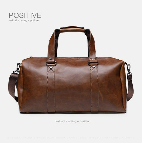 Planet Gates Vintage Crazy horse pu Leather Men Travel Bags Luggage Travel Bag Leather Men's Duffle Bags Large Men Weekend Bag