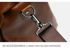 Planet Gates Vintage Crazy horse pu Leather Men Travel Bags Luggage Travel Bag Leather Men's Duffle Bags Large Men Weekend Bag