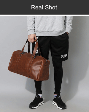 Planet Gates Vintage Crazy horse pu Leather Men Travel Bags Luggage Travel Bag Leather Men's Duffle Bags Large Men Weekend Bag