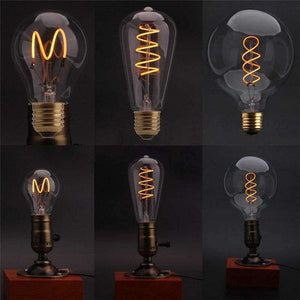 Planet Gates Vintage Edison žárovka LED světlo E27 4W stmívatelná průmyslová vláknová LED lampa Retro skleněná sváteční světla Dekorační lustrové osvětlení