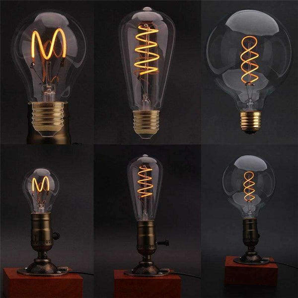 Planet Gates Vintage Edison žárovka LED světlo E27 4W stmívatelná průmyslová vláknová LED lampa Retro skleněná sváteční světla Dekorační lustrové osvětlení