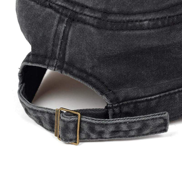 Planet Gates Vintage Flat Top Mens Washed Caps And Hat Adjustable Fitted Thicker Cap Winter Warm Military Hats For Men