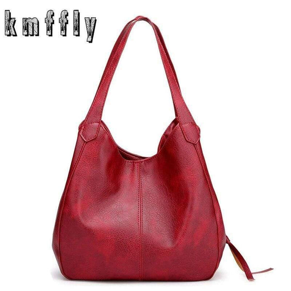 Vintage Handbags for Women PU Leather Shoulder Bag Female Crossbody Hobos Bag Ladies Tote