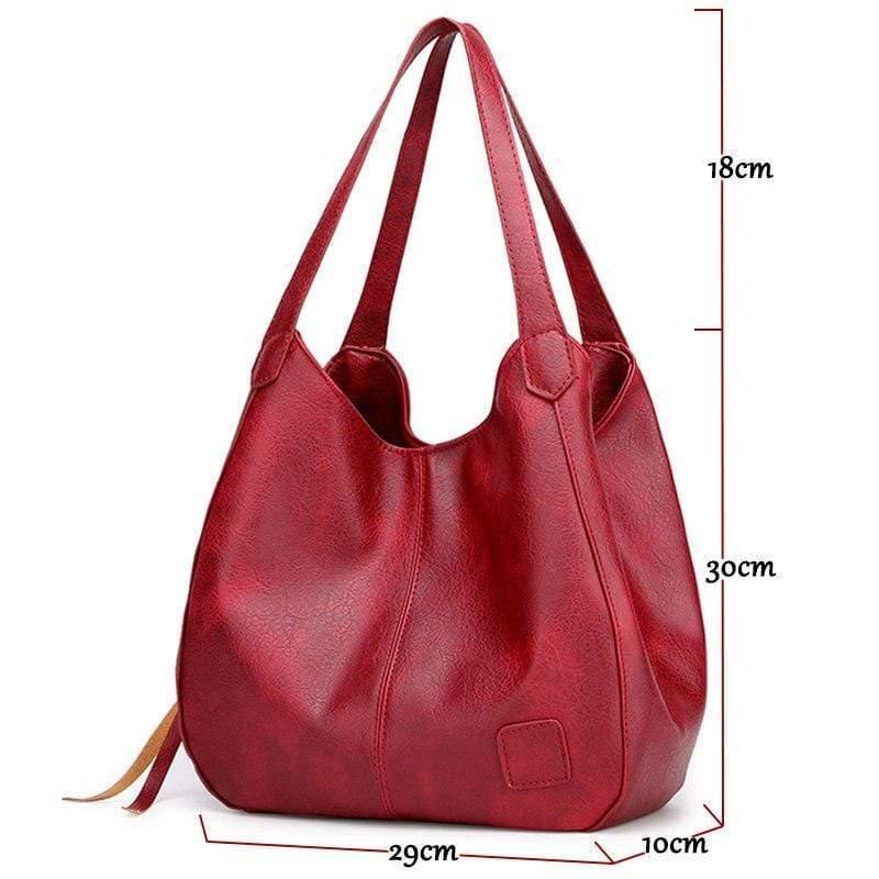 Vintage Handbags for Women PU Leather Shoulder Bag Female Crossbody Hobos Bag Ladies Tote